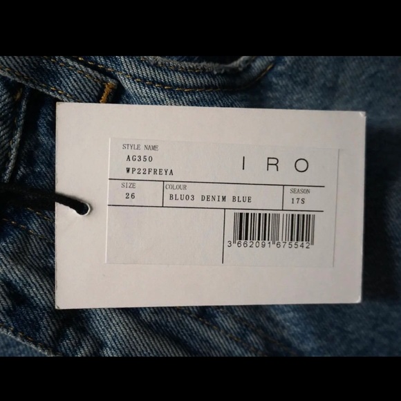 IRO Freya Womens Designer Jeans Cropped Flare Denim Size 26 NWT - Picture 6 of 9